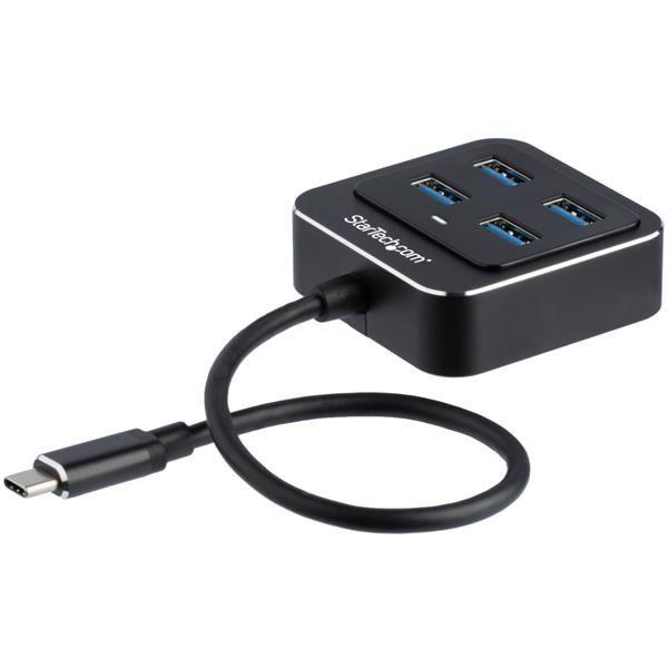 Startech.com hub usb-c a 4 porte - hub usb-c a usb 3.1 gen 2 (10gbps) - 4x usb-a - HB31C4AB