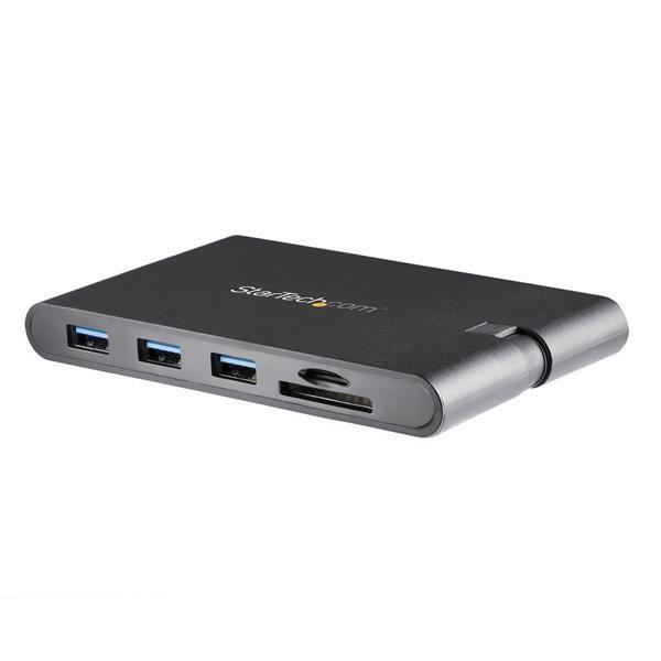 Startech.com adattatore multi-porta usb-c con hdmi e vga per portatili - 3x usb 3.0 - lettore schede sd - pd 3.0 - cavo integrato - DKT30CHVSCPD