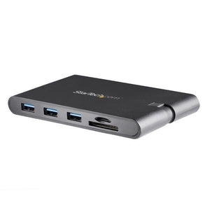 Startech.com adattatore multi-porta usb-c con hdmi e vga per portatili - 3x usb 3.0 - lettore schede sd - pd 3.0 - cavo integrato - DKT30CHVSCPD