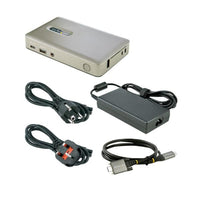 Startech.com docking station usb-c - usb tipo c a displayport 4k 30hz o vga - ricarica usb power delivery da 65 w - hub usb 3.1 gen 1 a 4 porte - dock usb-c universale per laptop - mini dock usb-c con ethernet - DKM30CHDPDUE