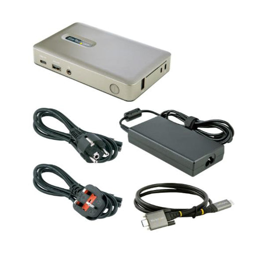 Startech.com docking station usb-c - usb tipo c a displayport 4k 30hz o vga - ricarica usb power delivery da 65 w - hub usb 3.1 gen 1 a 4 porte - dock usb-c universale per laptop - mini dock usb-c con ethernet - DKM30CHDPDUE