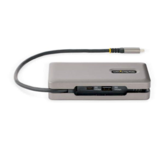 Startech.com adattatore multiporta usb-c - docking station usb type c con hdmi/vga 4k60hz - hub usb a 3 porte (1x ricarica) - pd 100w - gbe - convertitore\mini dock usb-c hdmi/vga - cavo integrato avvolgente 30cm - DKT31CVHPD3