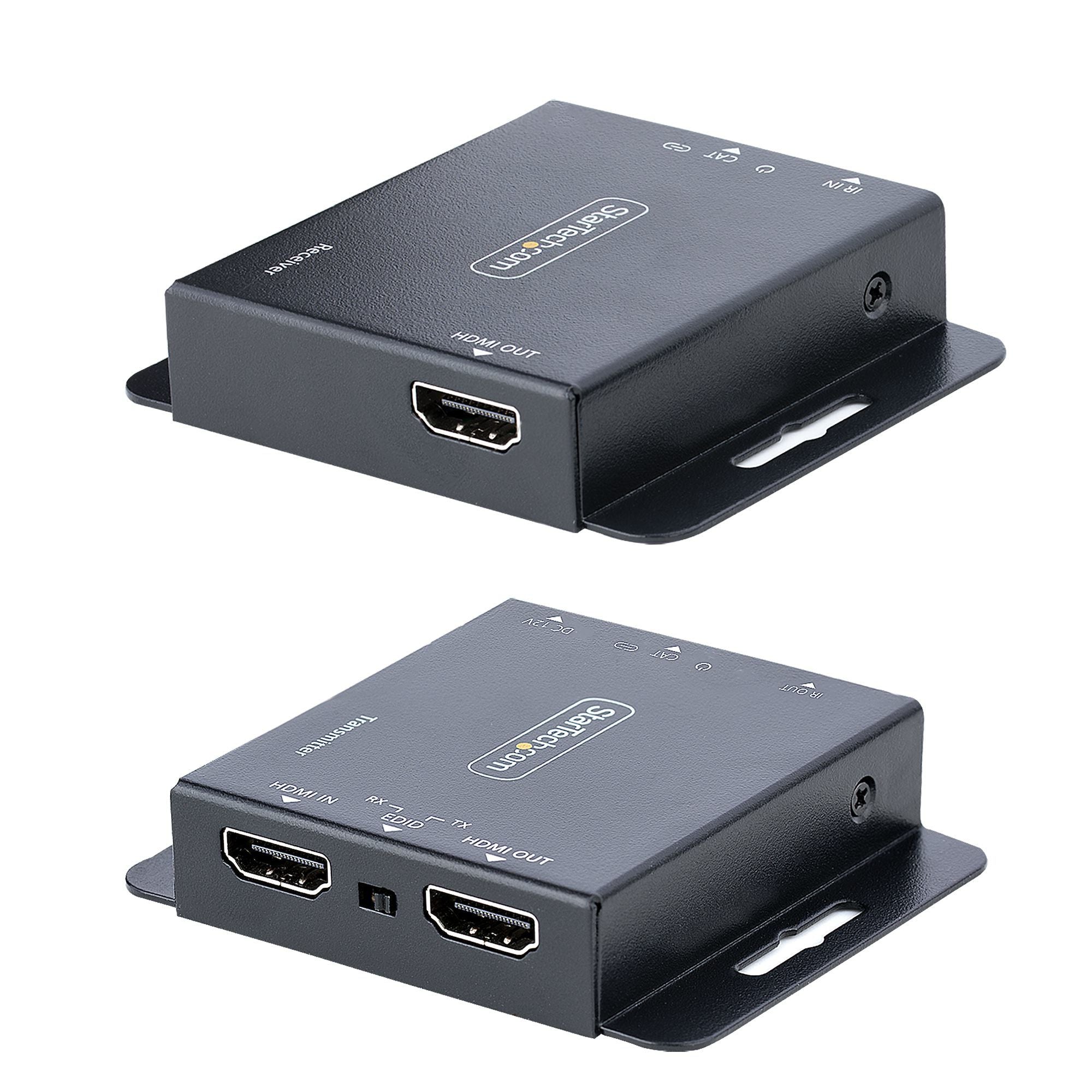 Startech.com hdmi extender via ethernet 4k 30hz/40m o 1080p/70m, kit extender hdmi via cat6/cat5, estensione hdmi su ip con power over cable (poe), kit trasmattitore e ricevitore hdmi con ir e alimentatore singolo - EXTEND-HDMI-4K40C6P1