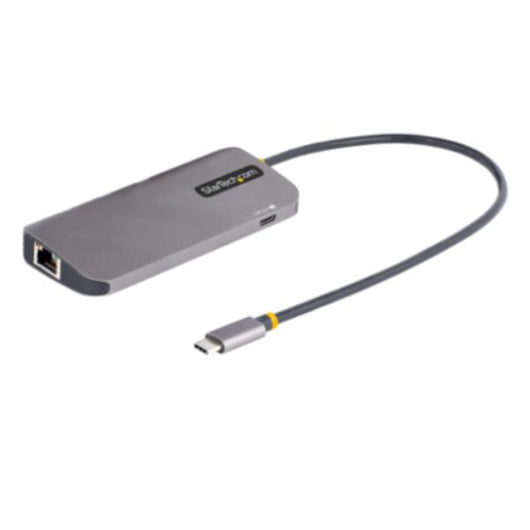Startech.com adattatore usb c multiporta, video hdmi 4k 60hz, hub usb 3.2 a 3 porte usb-a 5gbps , 100w power delivery pass-through, gbe, cavo integrato da 30cm, docking station per laptop /mini dock da viaggio - 127B-USBC-MULTIPORT