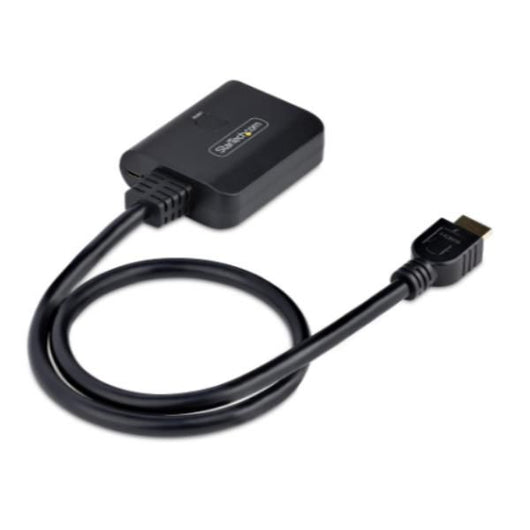 Startech.com splitter hdmi 4k a 2 porte - sdoppiatore video hdmi 2.0 4k 60hz con 1 ingresso e 2 uscite - hub hdmi hdr/hdcp 2.2 - multipresa hdmi con cavo da 50 cm - alimentazione da usb o con alimentatore (incl.) - HDMI-SPLITTER-4K60UP