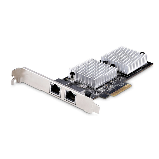 Startech.com scheda di rete pcie 10gbe a 2 porte - scheda di espansione ethernet gigabit per pc/server, adattatore di rete pci express six-speed con jumbo frame, scheda di interfaccia lan/nic 10gbase-t e nbase-t - ST10GSPEXNDP2