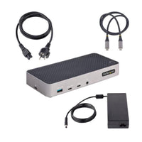 Startech.com docking station usb-c per tre monitor - dock usb c triplo hdmi/dp 4k - hub usb a 5 porte - gbe - pd 100w - docking station universale multi monitor - compatibile con thunderbolt 3/4 - 116E-USBC-DOCK