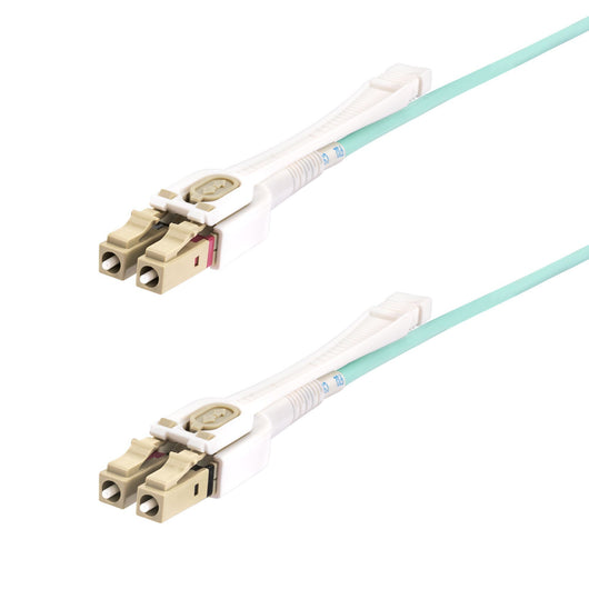 Startech.com cavo in fibra ottica multimodale om4 lc a lc (upc) con linguette push-pull, 3m, 50/125µm, reti 100g, insensibile alla piegatura, bassa perdita di inserzione, cavo patch/bretella in fibra ottica lszh - 450FBLCLC3PP