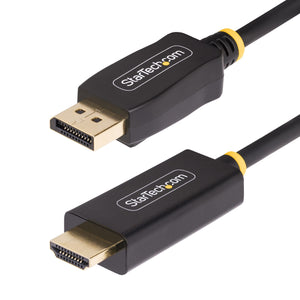Startech.com cavo da displayport a hdmi da 3m, 4k 60 hz con hdr, adattatore da displayport a hdmi 2.0b, convertitore video attivo da computer dp a monitor hdmi - 10F-DP-HDMI-4K60-HDR
