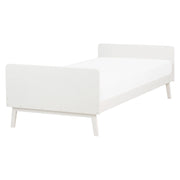 Letto singolo moderno con rete a doghe in legno bianco 90 x 200 cm cameretta moderna