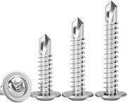 Viti a tappo auto per legno e piastrelle in acciaio inossidabile - 100 pezzi - M4,2 x 10 mm