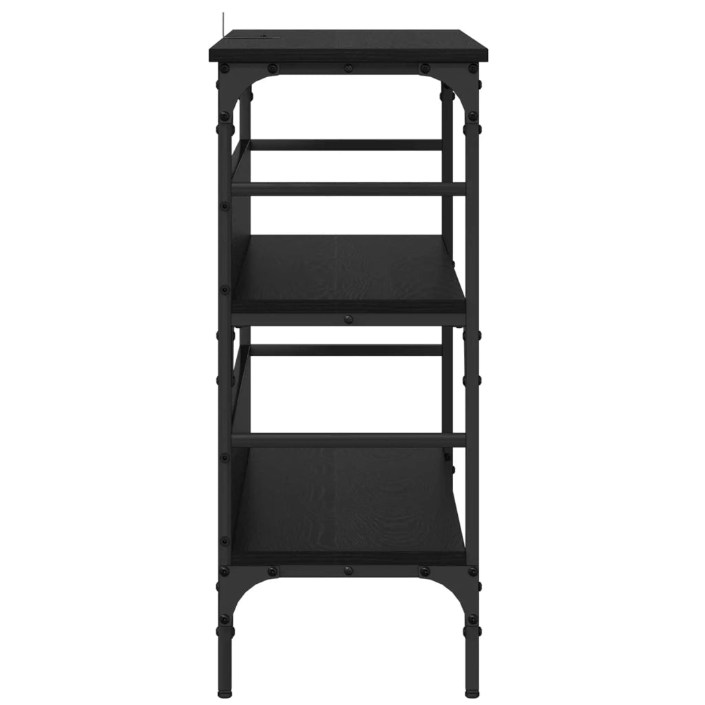 Tavolo Consolle | Tavolo d'Ingresso Rovere nero 100 x 32 x 75 cm Legno multistrato