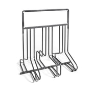 Andrys Rastrelliera Bici 6 Posti con Cartello PVC Nero Zincato Verniciato