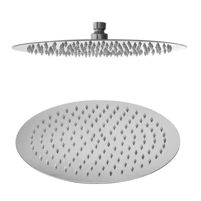 Set doccia incasso cromato con braccio e soffione ultra slim in acciaio  Erika