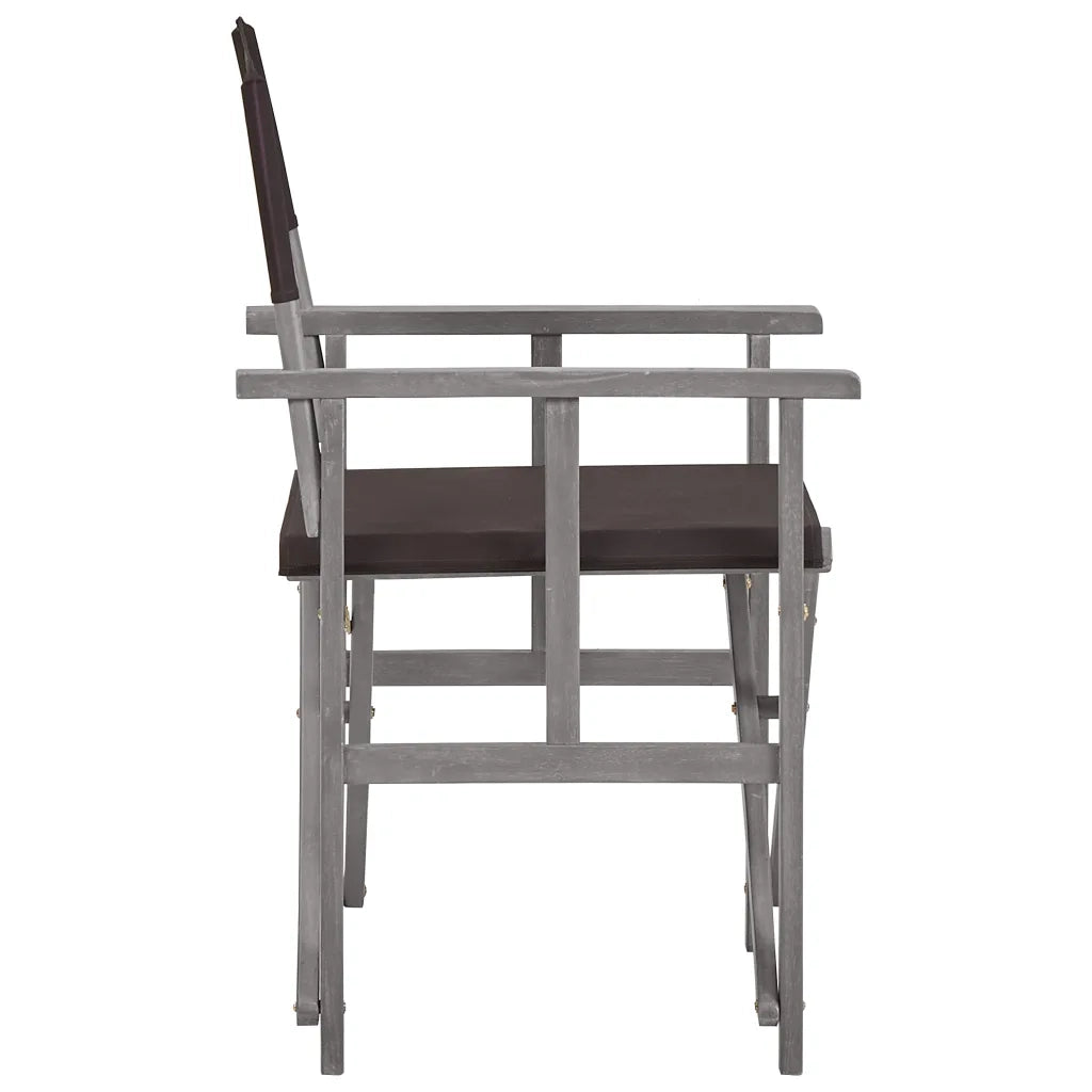 Sedie da Regista 2 pz in Legno Massello di Acacia 45950