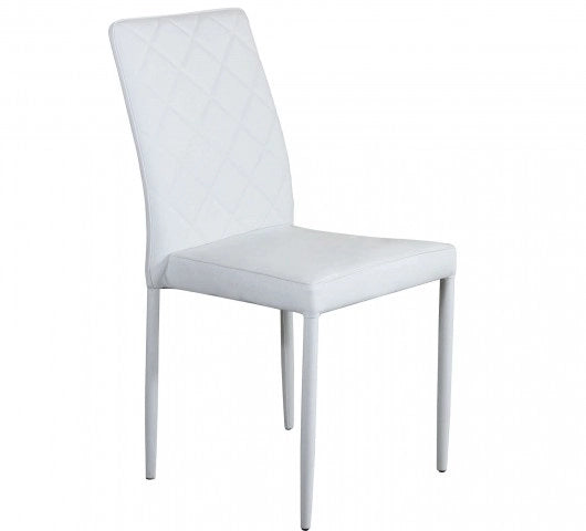 SEDIA BLOSSOM CON RIVESTIMENTO IN ECOPELLE BIANCO