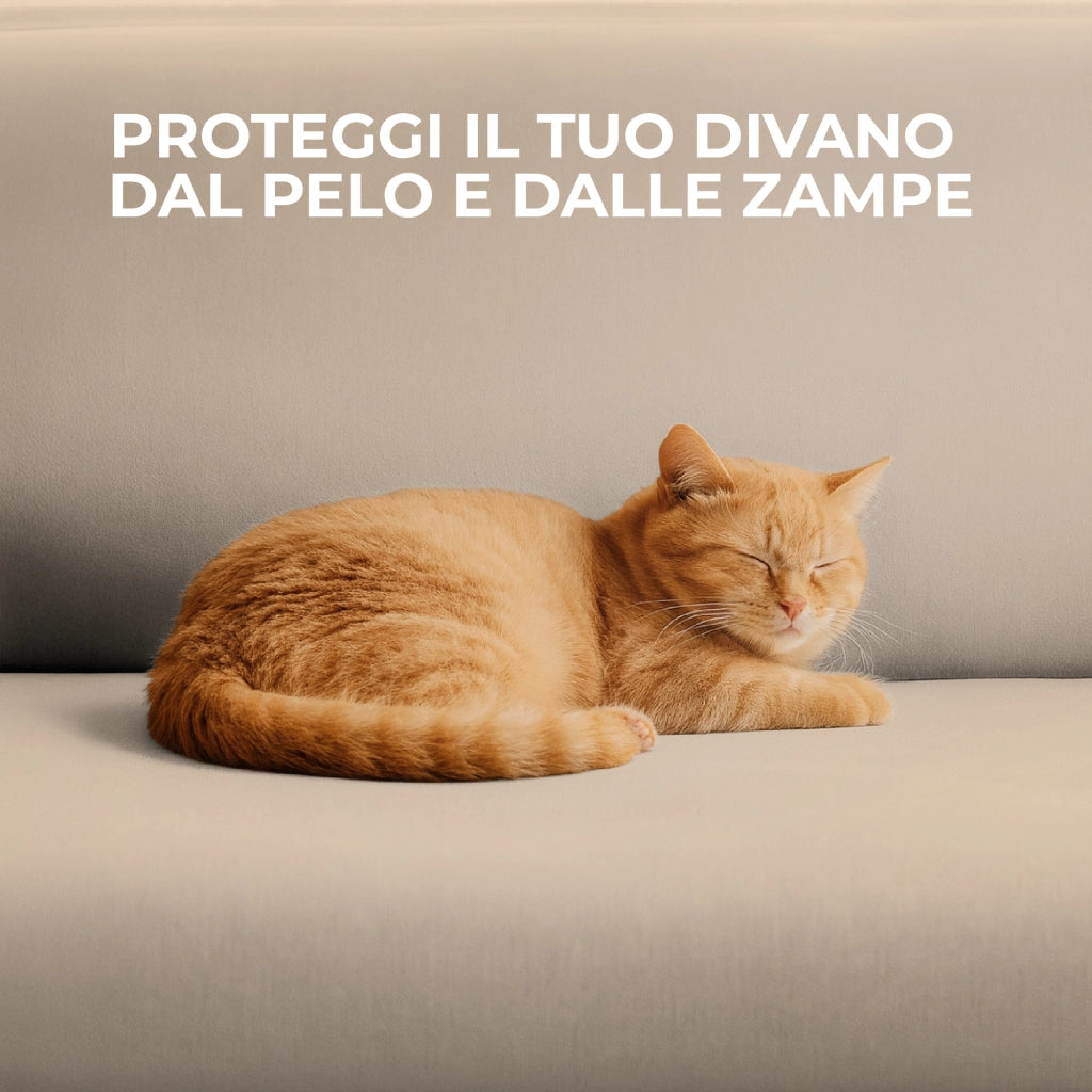 Copridivano In Velluto Elegante Impermeabile Tessuto Elasticizzato Antimacchia Copripoltrona Salva Divano Due Tre Posti Cover Sofà Universale Certificato Oekotex Antigraffio Animali  Crema - Copripoltrona