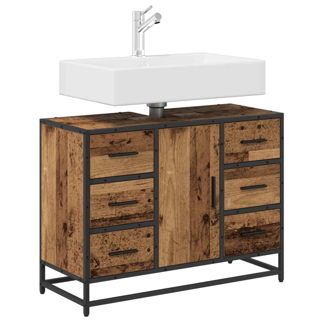 Mobile da Bagno Legno vecchio 80 x 33 x 60 cm Legno multistrato 883631