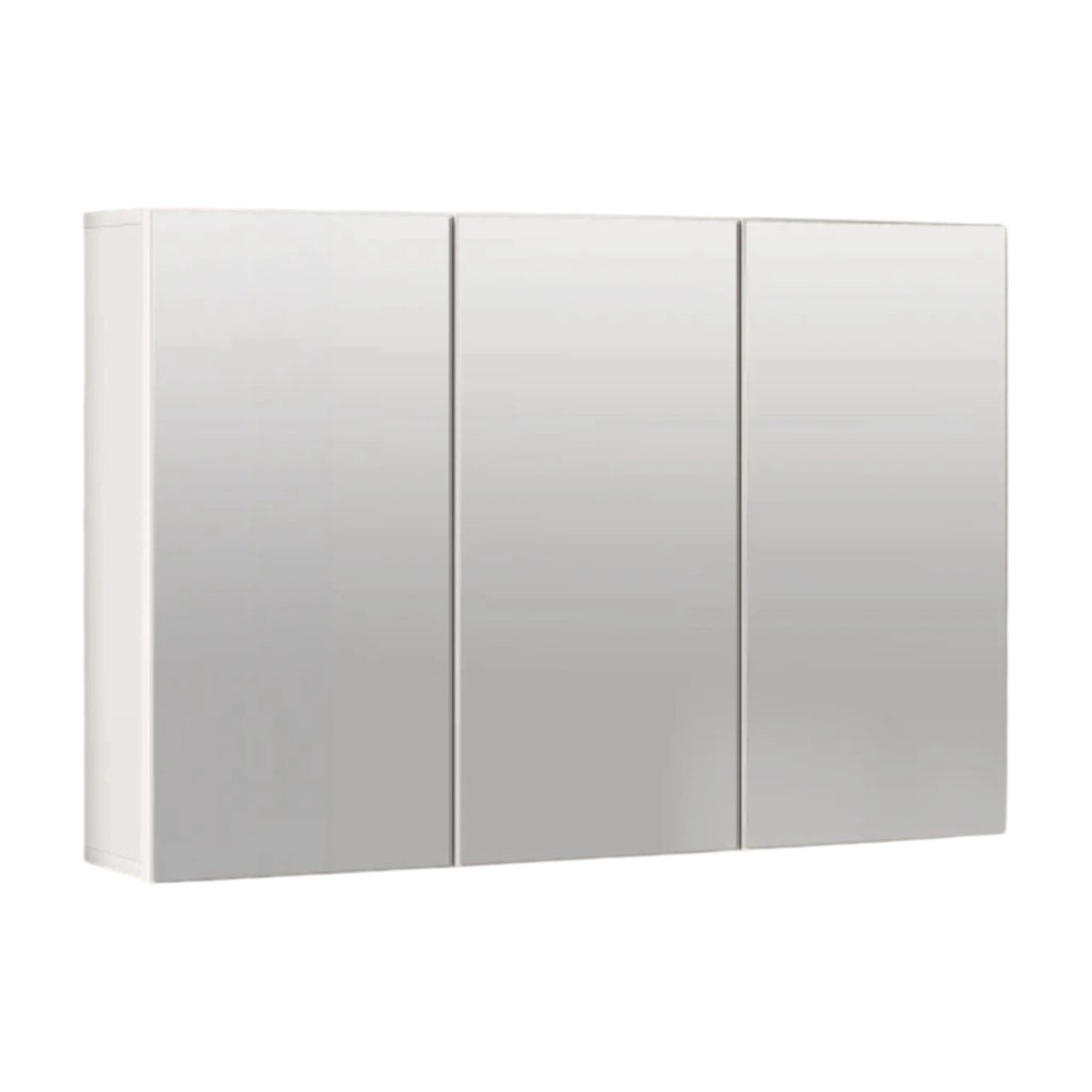 Mobile specchiera da bagno con 3 ante a specchio, pensile, 90 x 15,5 x 60 cm, bianco
