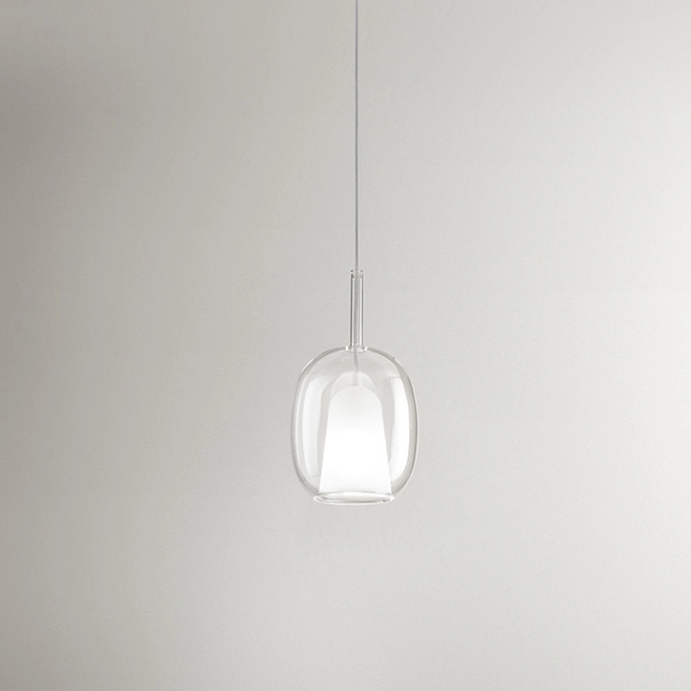Vetro Borosilicato Contemporaneo Rain Trasparente D17,5 Senza Rosone