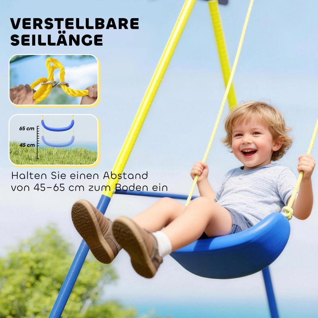 Set Gioco 4 in 1 con Altalena ¨C zephmum ¨C Grigio 288x160x220 cm