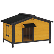 Casetta per Cani Esterno con Tetto Asfaltato ¨C zephmum ¨C Legno Naturale 97x72x65 cm