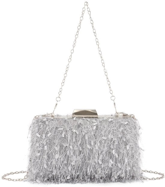 Borsa Clutch Donna con Tassel Stilizzante, Portasigarette per Matrimonio