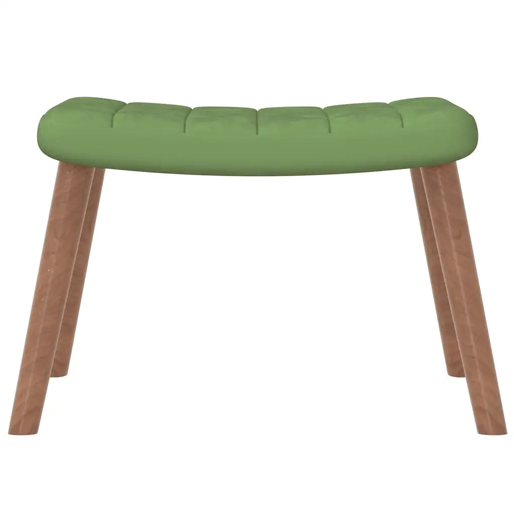 vidaXL Poltrona Relax con Poggiapiedi Verde Chiaro in Velluto