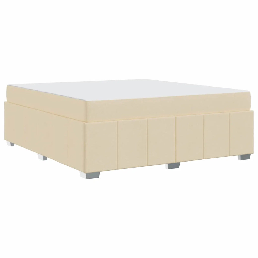 Struttura del letto con materasso Crema 180 x 200 cm Tessuto 3398305