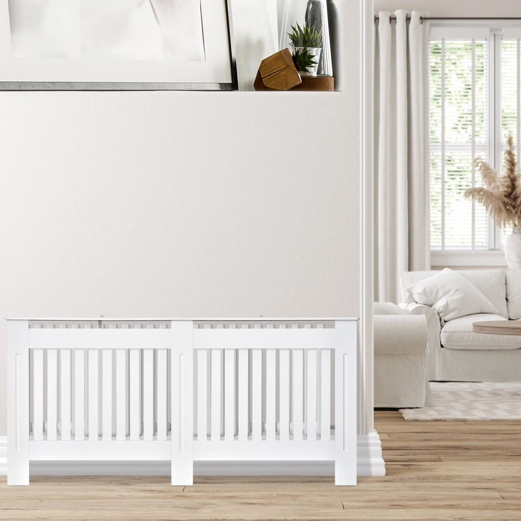 Copriradiatore in MDF ¨C Minimal ¨C Bianco 172x19x81 cm