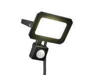 Faretto LED integrato 20W PIR nero IP44 FUNCHAL RL