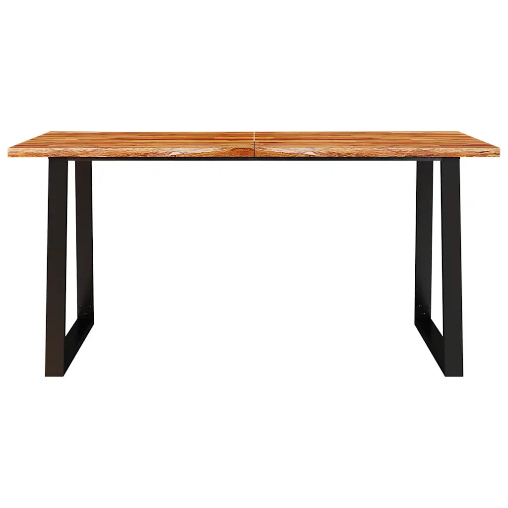 Tavolo da Pranzo Bordi Vivi 160x80x75 cm Legno Massello Acacia 353290