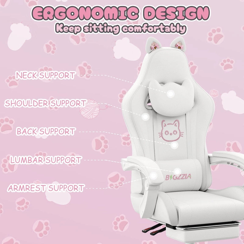 Sedia da gioco per bambini  con poggiapiedi, sedia ergonomica regolabile in altezza