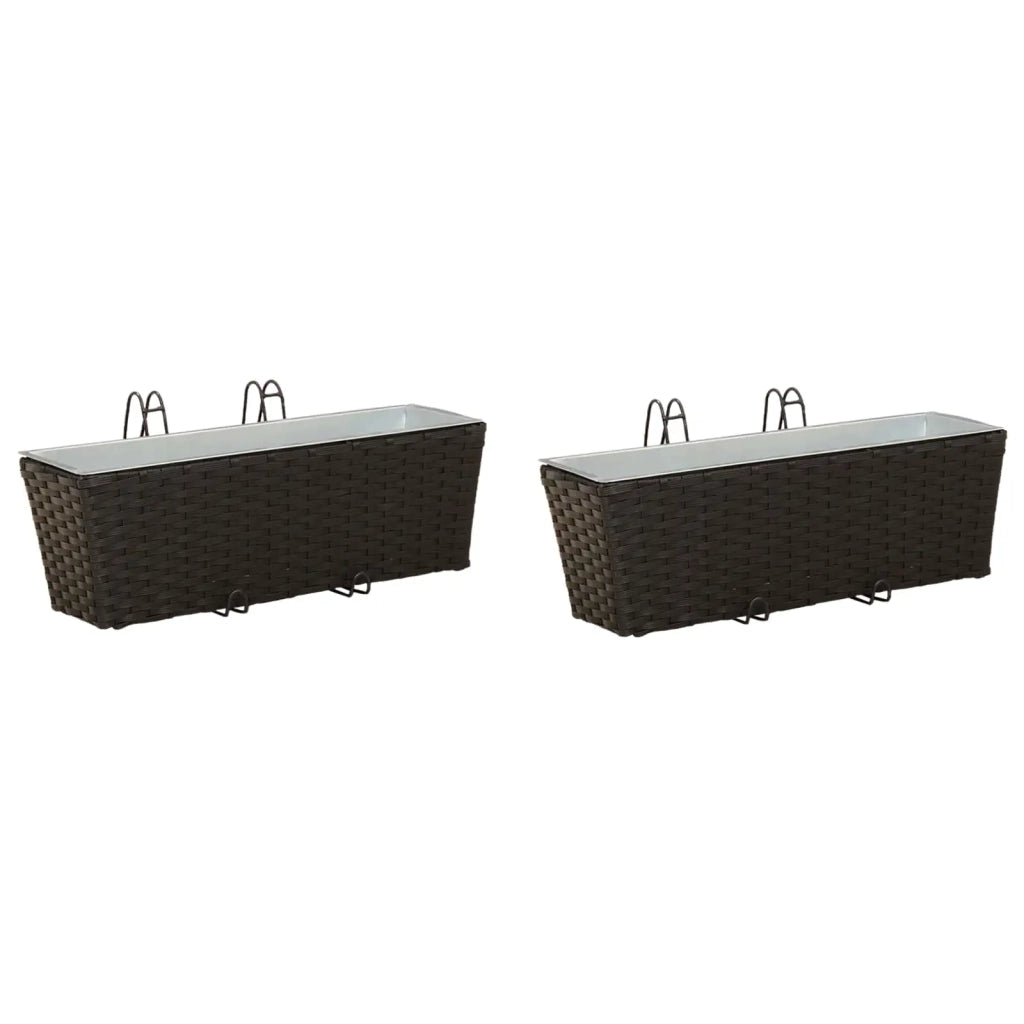 Ringhiera 2 pz Nero 50 x 17 x 17 cm Metallo CFW9782106