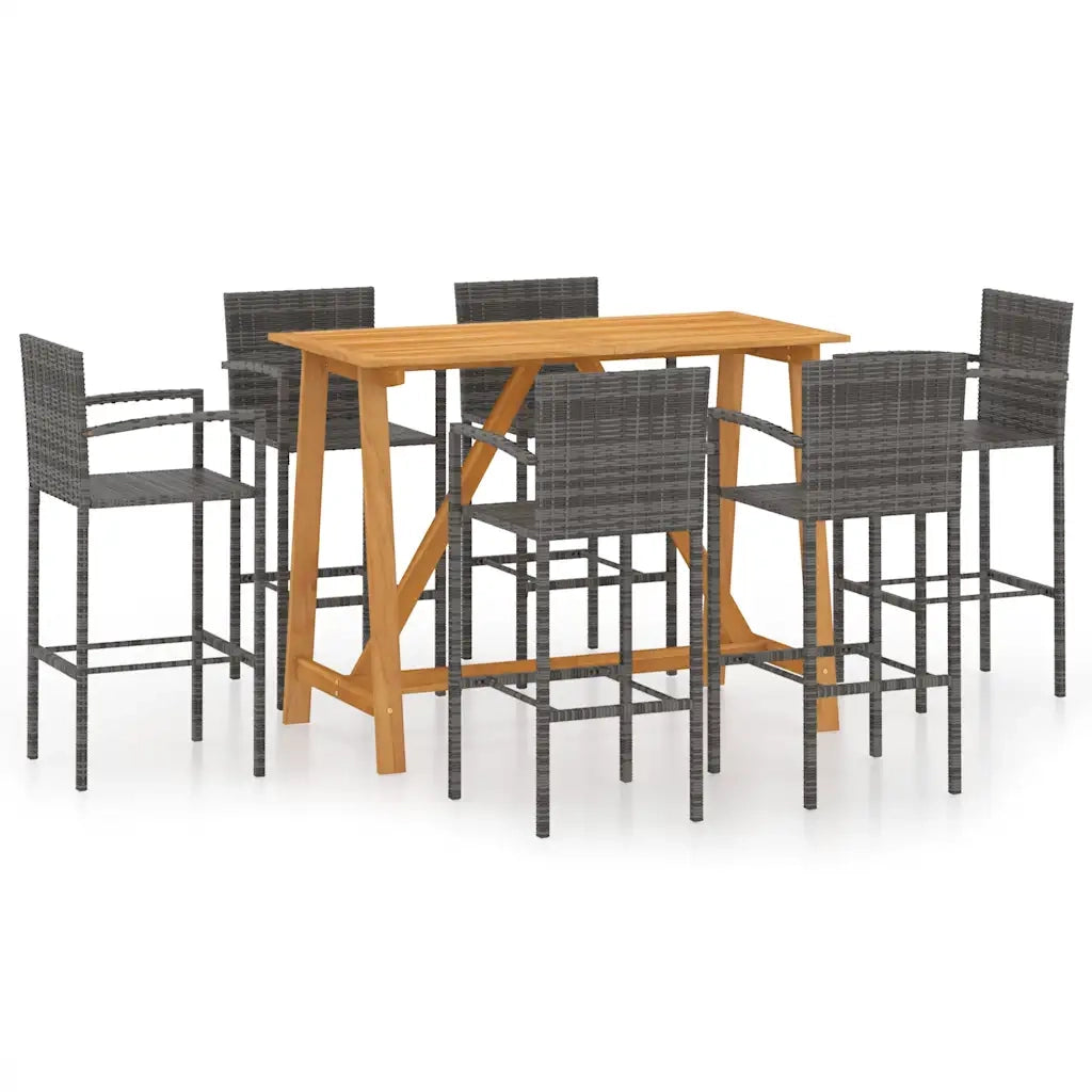 Set Bar da Giardino 7 pz Grigio cod mxl 40509