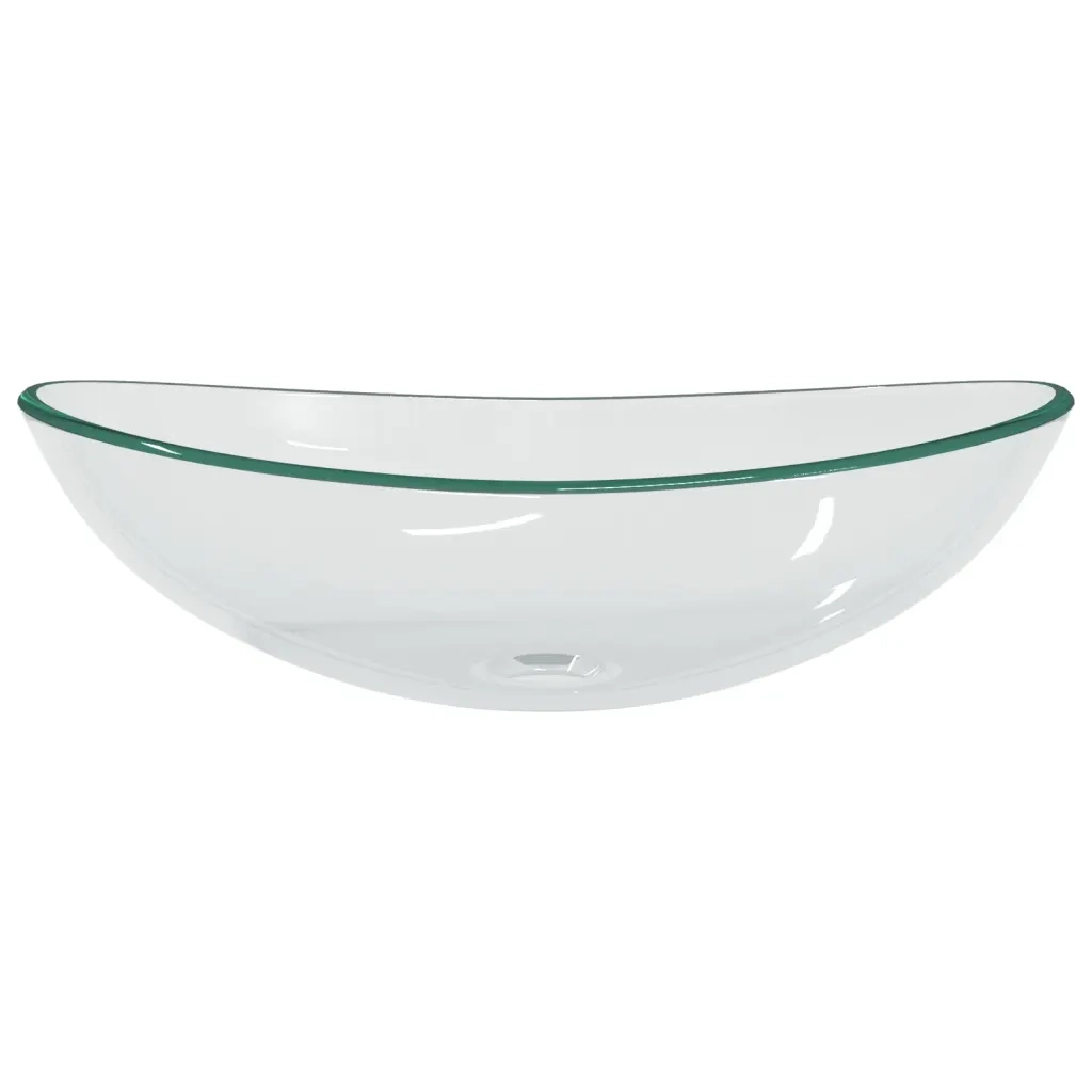 Lavandino in Vetro Temperato 54,5x35x15,5 cm Trasparente CFW5454357