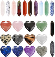 Set di Cristalli 24 pezzi - Cristalli Curativi - Cristalli di Reiki - Pietre dei Cakra - Pietre di Meditazione - Decorazione Naturale - Ideale Regalo - Pietre con Proprietà Terapeutiche