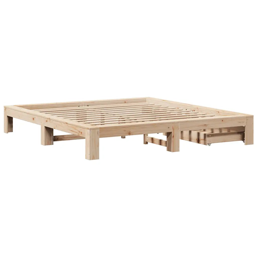 Giroletto senza Materasso 200x200 cm in Legno Massello di Pino 3308987