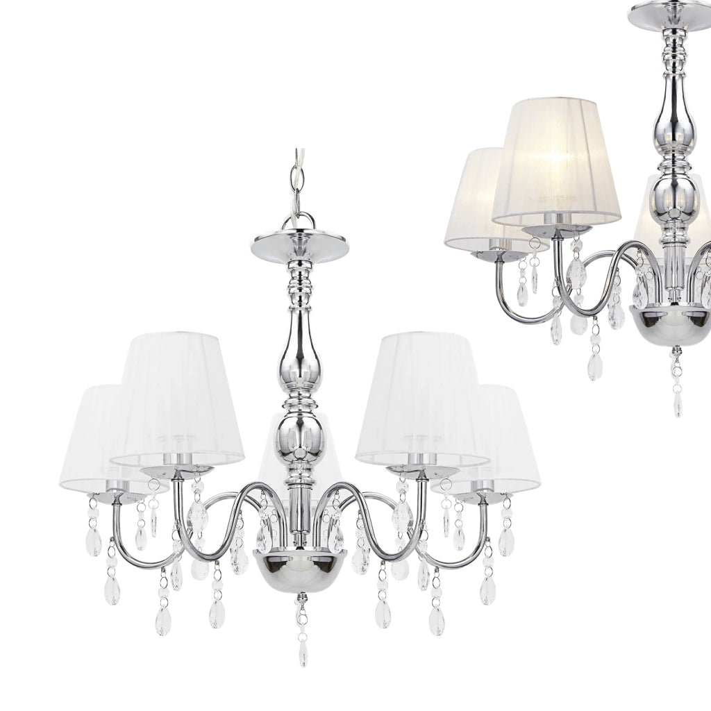 Lampada da soffitto alluminio plastica cromo bianco 45 cm 03_0002817