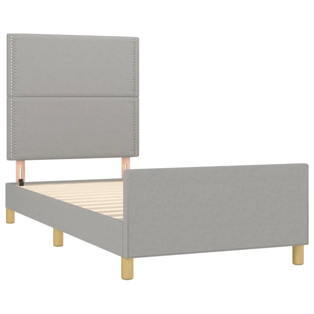 Giroletto senza Materasso Grigio Chiaro 100x200 cm Tessuto 3124952