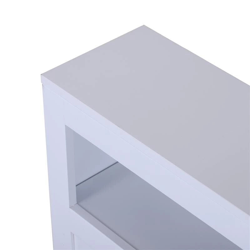 MOBILETTO DA BAGNO IN LEGNO CON RIPIANO E  2 CASSETTI 16X52X66 CM BIANCO