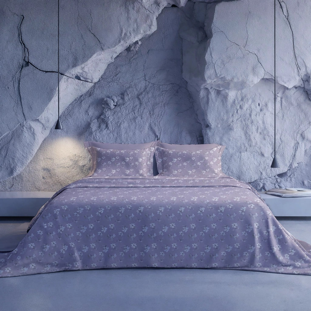 Rorina, set Completo Letto Singolo in Percalle, Viola Lilla