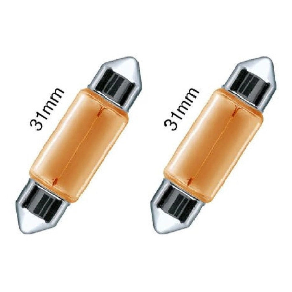 Trade Shop - Lampadine Di Posizione Auto Sv8.5 31mm 12v 5w L-p142 No Canbus Luce Calda Alogena -