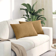 Cuscini da Divano 2 pcs Marrone 60 x 40 cm Tessuto in Cords 42013678