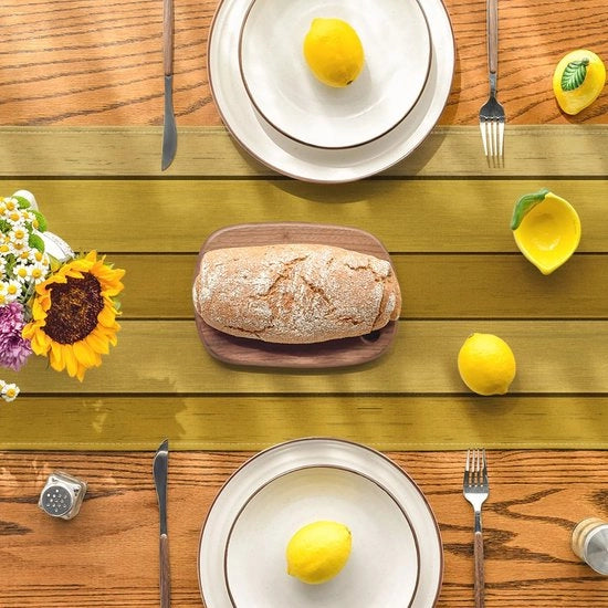 Tavolo da lavoro in legno antico giallo 40x140cm - Decorazione rustica per la cucina per diverse occasioni