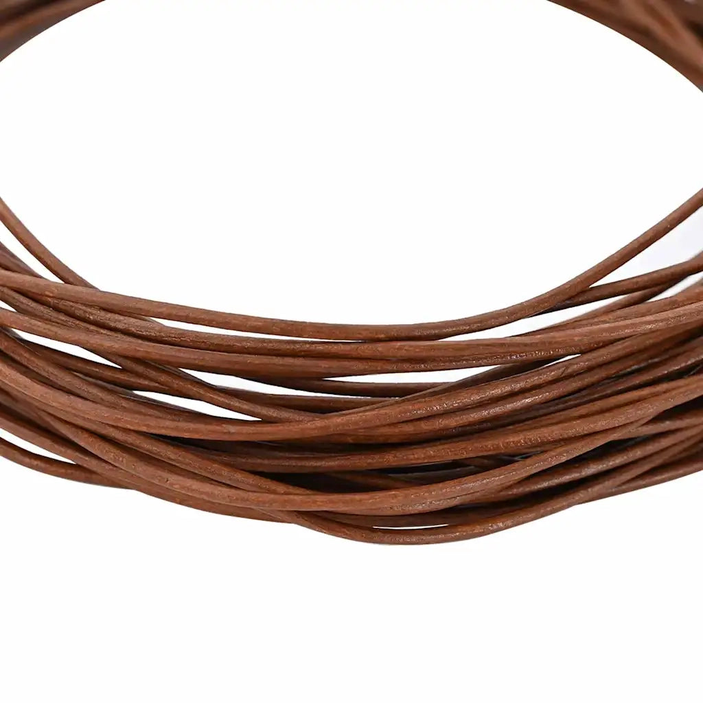 Cordino in Pelle Marrone Chiaro Ø1,5 mm x 5 m Pelle 42021994