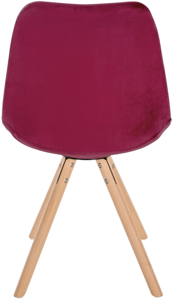 Sedia Sofia Velvet bordeauxrot,natura (rotondo)