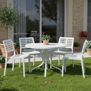 Canoe, Sedia da Esterno 4 Sedie Made in Italy, Bianco