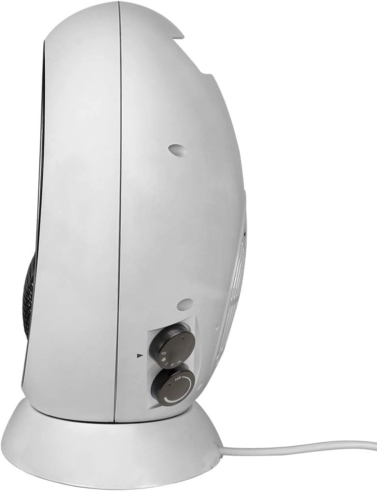 ® Camino Elettrico con Effetto Fiamma 1500W Ruotabile Termoventilatore Effetto Camino Portatile Caminetto Elettrico LED 2 Impostazioni di Calore