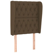 Testiera | Testata ad Orecchio Marrone Scuro 83x23x118/128 cm in Tessuto